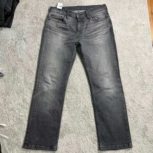 Levis 514 Straight Fit Grey Denim Jeans Faded Mens 33x30 (Actual 34x29)